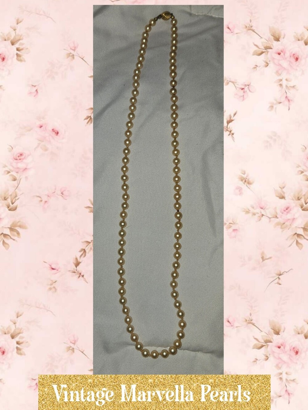 Vintage MARVELLA Pearl Necklace - Champagne Pearls